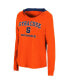 ფოტო #3 პროდუქტის Women's Orange Syracuse Orange Catalina Hoodie Long Sleeve T-Shirt