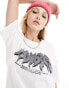 Фото #4 товара adidas Originals unisex gothic graphic t-shirt in white