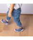 Infant Girl Boy Breathable Washable Non-Slip Sock Shoes Sneakers - Denim Blue