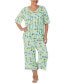 Фото #1 товара Plus Size 2-Pc. Printed Pajamas Set