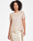 Women's Sequined Mesh Short-Sleeve Top