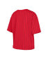 Фото #2 товара Women's Red St. Louis Cardinals Boxy Pinstripe T-Shirt