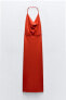 Фото #8 товара Платье из полиамида с горловиной халтер ZARA