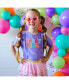 ფოტო #2 პროდუქტის Little and Big Girls Birthday Girl Patch Short Sleeve T-Shirt