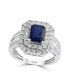 ფოტო #1 პროდუქტის EFFY® Sapphire (1-1/2 ct. t.w) and Diamond (1/2 ct. t.w) Ring in 14K White Gold (Also Available In Tanzanite)