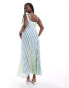 Фото #2 товара ASOS DESIGN Curve seamed midi dress with godets in mixed stripe