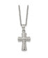 ფოტო #1 პროდუქტის Polished Cross Pendant on a Cable Chain Necklace