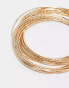 Фото #4 товара ASOS DESIGN bangle bracelets with multi fine wire design in gold tone