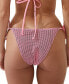 Фото #2 товара Women's Textured Tie Side Bikini Bottoms