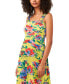 Фото #4 товара Women's Floral Print Square Neck Maxi Dress