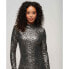 Платье женское Superdry Sequin Mock Gunmetal Sequin, M - фото #4