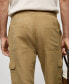 ფოტო #5 პროდუქტის Men's Cotton-Linen Cargo Pants