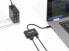 Фото #3 товара Manhattan USB-C to HDMI and USB-C (inc Power Delivery) - 4K@60Hz - 19.5cm - Black - Power Delivery to USB-C Port (60W) - Male to Females - Lifetime Warranty - Retail Box - CE FCC RoHS2 WEEE - Black - Acrylonitrile butadiene styrene (ABS) - Windows 10,Windows 7,Wind