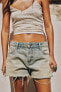Фото #8 товара Джинсовые шорты trf с низкой посадкой и разрезами ZARA
