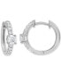 ფოტო #1 პროდუქტის Diamond Small Hoop Earrings (3/4 ct. t.w.) in 14k White Gold, 0.625"