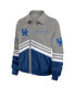 Фото #2 товара Women's Gray Distressed Kentucky Wildcats Vintage-Like Throwback Windbreaker Full-Zip Jacket