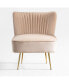 Фото #6 товара 25" Wide Upholstered Tufted Velvet Accent Chair With Metal Leg