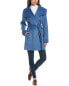 Tahari Ella Wool-Blend Overcoat Women's Blue S