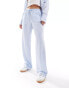 Фото #2 товара Bershka drawstring waist wide leg trousers co-ord in light blue pinstripe