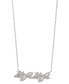 Rhodium-Plated Pavé Mama Pendant Necklace, 16" + 2" extender, Created for Macy's