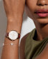 ფოტო #4 პროდუქტის Women's Multifunction Burgundy Leather Strap Watch 34mm