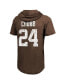Фото #4 товара Men's Fanatics Nick Chubb Brown Cleveland Browns Player Name and Number Tri-Blend Hoodie T-shirt