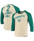 Фото #1 товара Men's LaMelo Ball Cream Charlotte Hornets NBA 3/4 Sleeve Raglan T-shirt