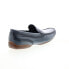 Фото #8 товара Zanzara Oran ZZ1370S Mens Blue Leather Loafers & Slip Ons Moccasin Shoes