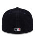 Фото #3 товара Men's Navy Atlanta Braves Throwback Corduroy 59FIFTY Fitted Hat