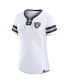 Women's White Las Vegas Raiders Sunday Best Lace-Up T-shirt
