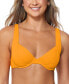 ფოტო #3 პროდუქტის Juniors' Full Moon Sculpted V-Neck Bikini Top