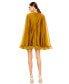 ფოტო #3 პროდუქტის Women's Ieena High Neck Ruffle Hem Cape Mini Dress