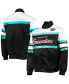 Фото #1 товара Men's Black Vancouver Grizzlies Hardwood Classics Script Satin Full-Snap Jacket