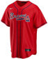 Фото #3 товара Men's Ozzie Albies Red Atlanta Braves Alternate Replica Player Name Jersey