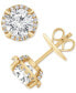 Certified Lab Grown Diamond Halo Stud Earrings (3 ct. t.w.) in 14k Gold