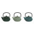 Teapot Home ESPRIT Blue Green Stainless steel Iron 400 ml (3 Units)