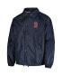 Фото #4 товара Men's Navy Boston Red Sox Coach's Raglan Full-Snap Windbreaker Jacket