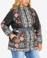 ფოტო #4 პროდუქტის Plus Size Flora Long Sleeve Puffer Jacket