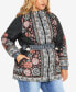 Фото #4 товара Plus Size Flora Long Sleeve Puffer Jacket