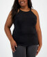 Фото #1 товара Trendy Plus Size Halter Tank Top