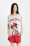 Фото #3 товара Fall in Love Disney Mickey & Minnie Regular Fit Kısa Kollu 2li Takım D0919AXNS