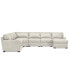 Фото #8 товара Radley 141" 6-Pc. Leather Wedge Modular Chaise Sectional, Created for Macy's