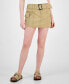 ფოტო #1 პროდუქტის Juniors' Belted Cargo Mini Skirt