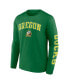 Фото #2 товара Men's Green Oregon Ducks Distressed Arch Over Logo Long Sleeve T-shirt