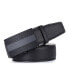 Men's Lozenge Plaque Leather Ratchet Belt