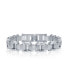 ფოტო #1 პროდუქტის Men's Stainless Steel Linked Grid Design Bracelet