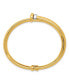 18k Yellow Gold Two-tone Bypass Hinged Bangle Bracelet