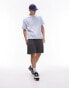 Фото #4 товара Topman oversized plisse short in charcoal