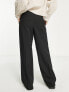 ASOS DESIGN wide leg trouser in black