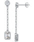 ფოტო #3 პროდუქტის Cubic Zirconia Chain Drop Earrings, Created for Macy's